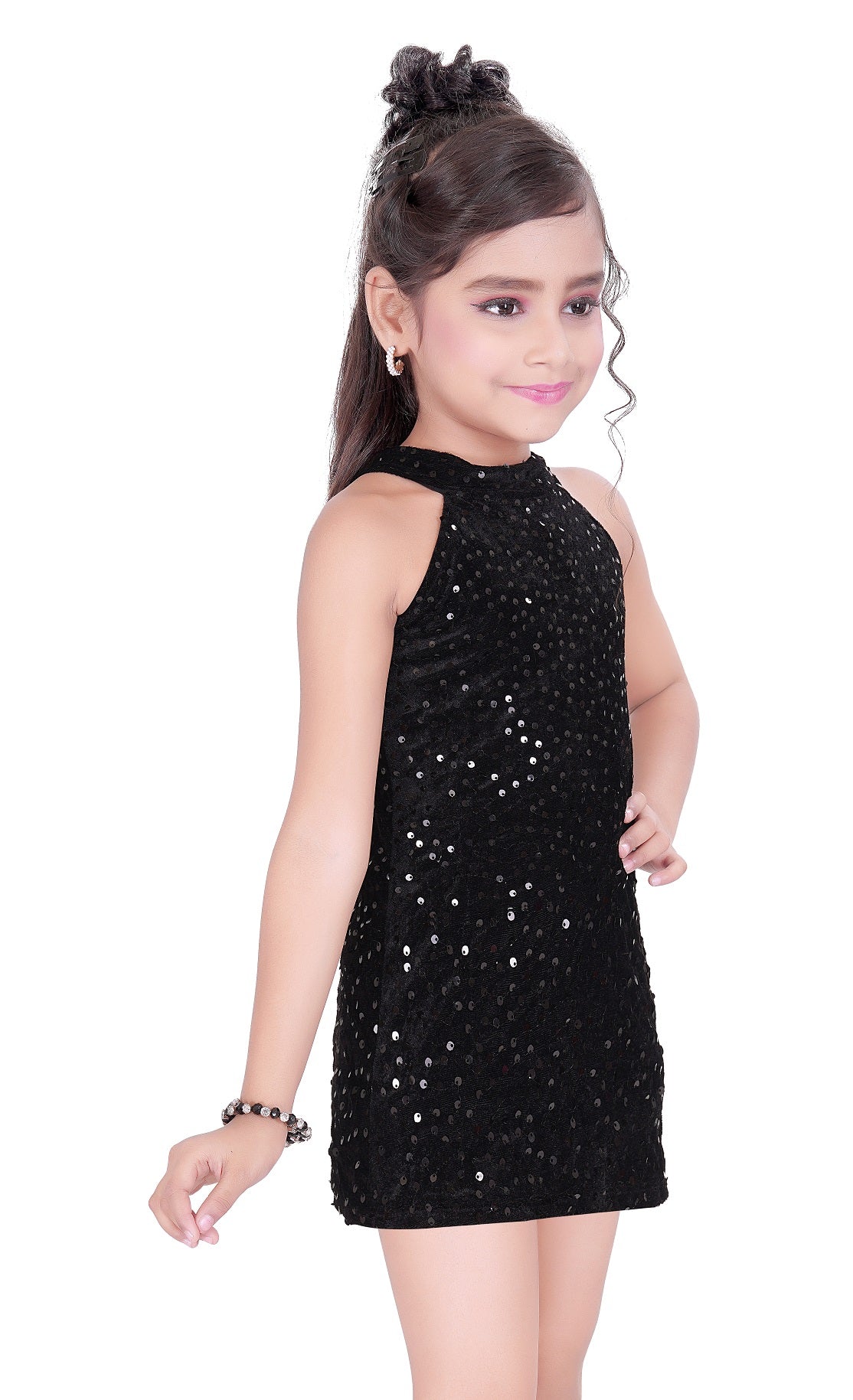 Black party wear dress for girls